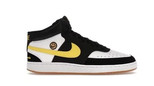 Nike Court Vision Mid Go the Extra Smile Smiley Black/Yellow/White Rare 9.5 - Picture 1 of 12