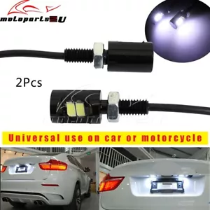 Super Bright LED White Number License Plate Bolt Screw Light Lamp Bulb Universal - Picture 1 of 11