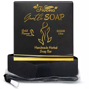 Fivona Black Yoni Soap Herbal Bar for Feminine Wash and Body Gentle Cleanse 5.3 - Picture 1 of 6