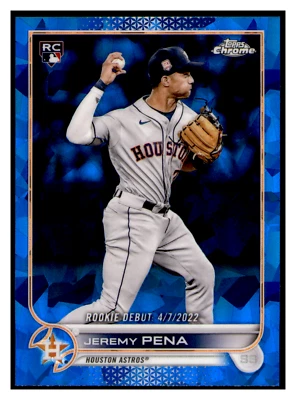 2022 Topps Chrome Update Sapphire Jeremy Pena RC US276 Debut - Houston Astros - Image 1 of 2