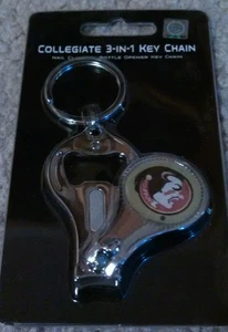 NCAA Florida State Seminolen 3 in 1 Schlüsselanhänger Nagelknipser Flaschenöffner Neu - Bild 1 von 1