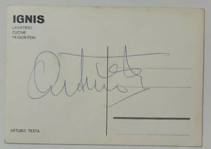 52486 112/ AUTOGRAFO su cartoncino - ARTURO TESTA (cantante) - Picture 1 of 4