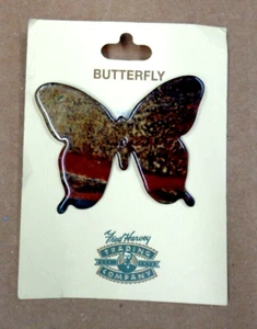 Broche de Colección FRED HARVEY TRADING COMPANY ~ MARIPOSA Piedra Pulida Lazart - Imagen 1 de 4
