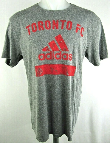 Toronto FC MLS adidas Men's Gray Short Sleeve Distressed Print T-Shirt Cover