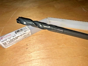 Taladro de vástago plateado Cle-Line C20736 punto radial de 118 grados, diámetro de 9/16" - Imagen 1 de 3