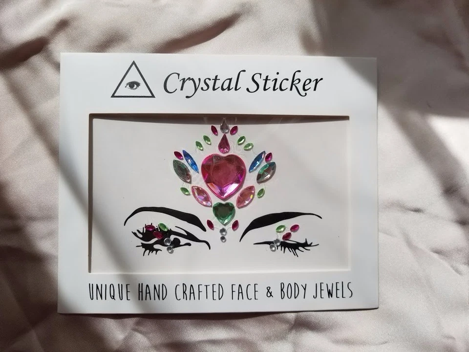 Festival EDC NYE Rave Cara Adhesiva Joyas Cristal Gemas Estrás Pegatina Foto 1 de 1