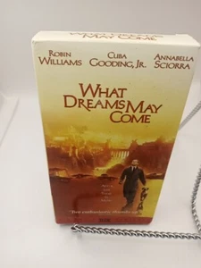 What Dreams May Come (VHS, 1999) Blockbuster Video Sticker On Tape Rare!! - Picture 1 of 2