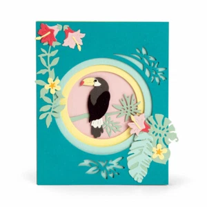 Juego de troqueles Sizzix Thinlits 18PK - Jungle Shadow Box de Courtney Chilson 663595 - Imagen 1 de 2