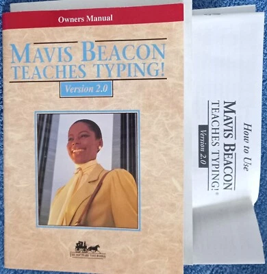 Vintage Mavis Beacon Teaches Typing! Version 2.0 Book With Floppy Disk - Image 1 of 3