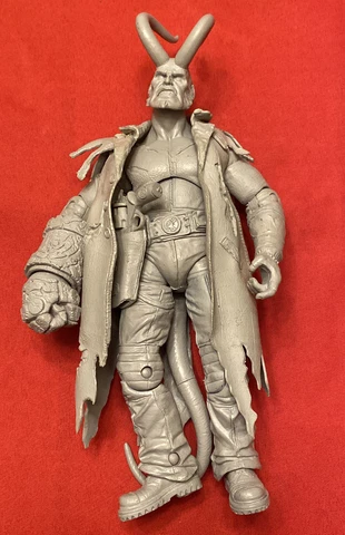 Rare 2004 Mezco 7in Battle Damage Hellboy Prototype test shot 💯complete as Seen Cover