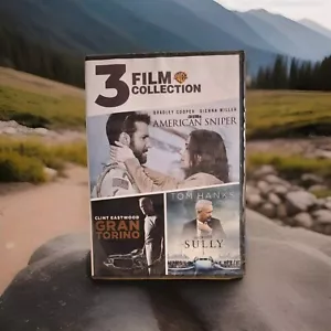 DVD.. 3 FILM COLLECTION.. AMERICAN SNIPER / GRAN TORINO / SULLY .. NEW - Foto 1 di 3