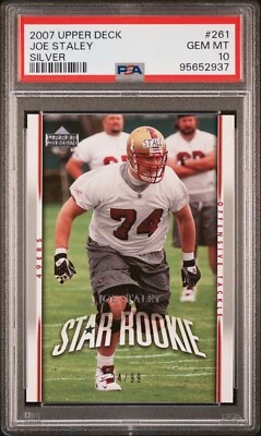 2007 Upper Deck Joe Staley #261 Silver RC - PSA 10 GEM MT - POP 3 - Image 1 of 2