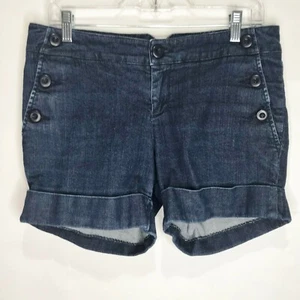 The Limited Damen Shorts 8 Jeans Authentic Original Dark Wash Knöpfe Manschetten - Bild 1 von 7