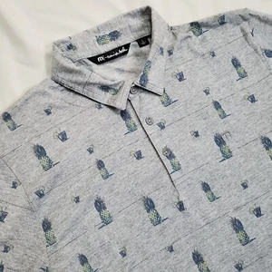 Travis Mathew Pineapple Short Sleeve Polo Size L - Picture 1 of 6