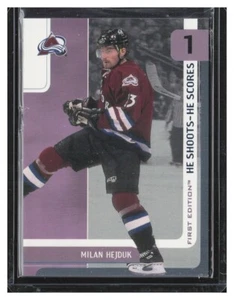 2002-03 BAP First Edition He Shoots He Scores Points #3 Milan Hejduk 1 pt. - Bild 1 von 2