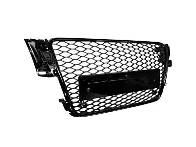 Grille Front Grill Sport Honeycomb Grill Gloss Black Fits Audi A5 07-11 - Image 1 of 4