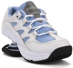 Z-Coil Freedom WOMEN'S WHITE AND SKY LEATHER & MESH WALK, RUN, WORK SHOE SIZE 9 - Picture 1 of 5