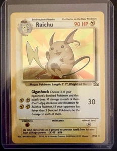 Pokemon Fossil: Raichu Holo 14/62 Vintage Near Mint - Bild 1 von 2