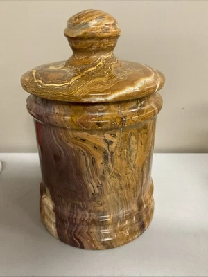 Multi Brown Onyx Kitchen Canister |8 inches Tall - Image 1 of 4