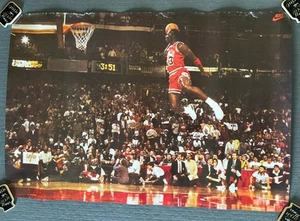 Nike Air Jordan Dunk Poster I 1992 Maglia Vintage Originale NBA Leggi Descrizione - Foto 1 di 7