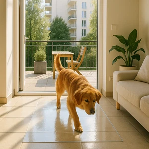 Rutschfeste PVC-Napfunterlage 2 mm | Transparent & Abwaschbar | Boden­schutz - Bild 1 von 12