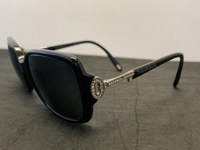 Tiffany & Co. [(FRAMES)] Black Crystal Key Sunglasses TF4043B 8001/T3 Italy - Image 1 of 4