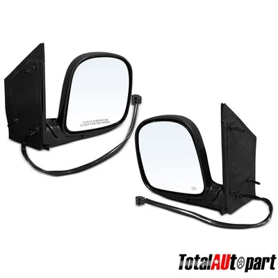 2x New Power Heated Mirror w/ Manual Fold for Chevy Express 1500 GMC Savana 2500 - Image 1 of 4