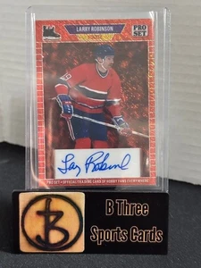 LARRY ROBINSON 2024 Leaf Pro Set #89A-LR1 Auto HOF Canadiens Kings A1078 - Picture 1 of 4