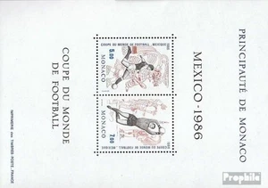 Monaco Block33 (complete issue) used 1986 Football-WM - Picture 1 of 1