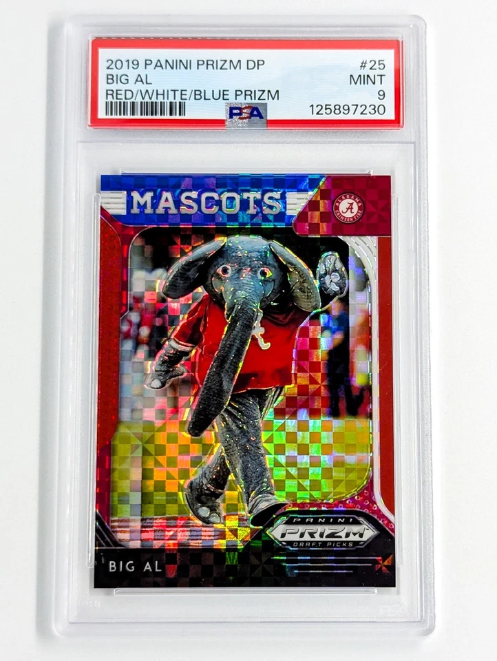 2019 Panini Prizm Draft Picks Red White & Blue Prizm Big Al /99 PSA 9 Alabama - Image 1 of 2