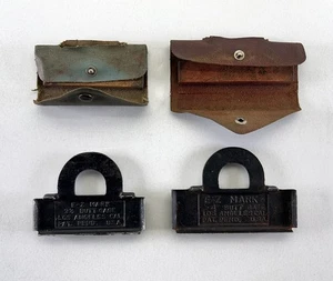 Vintage E-Z Mark Butt Gage Set - 31/2 & 4 Zoll mit Hüllen - Los Angeles, Pat. PEND. - Bild 1 von 4