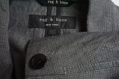 Rag & Bone Gray Plaid Cotton Linen Sport Coat Jacket Sz 42 - Image 1 of 4