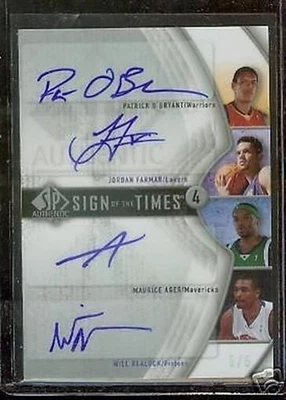 2006/07 SP AUTHENTIC PATRICK O'BRYANT JORDAN FARMAR MAURICE AGER WILL BLALOCK /5 - Image 1 of 2