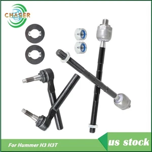 For Hummer H3 H3T ES800762 4pcs Series Front Inner Outer Tie Rod End LH & RH Kit - Picture 1 of 8