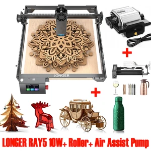 CNC Laser-Engraver Laser Cutter Machine LONGER RAY5 10W+ Roller+Air Assist Pump - Bild 1 von 15