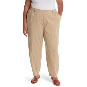 Abound Women's Twill Balloon Leg Pants in Beige Nougat 1X MSRP $30 - Picture 1 of 2