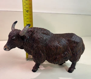 Modellino Papo Yak Animal Wildlife 2011 corna marroni robusto giocattolo 50127 - Foto 1 di 6
