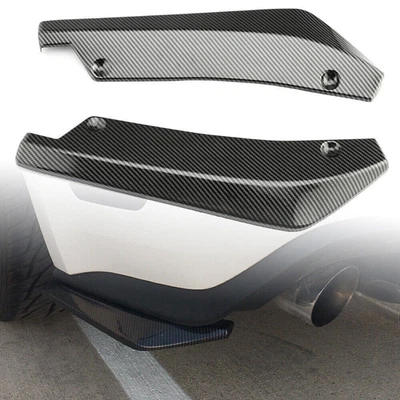 Alerón de valencia difusor divisor canard aleta parachoques trasero estilo fibra de carbono  Foto 1 de 4