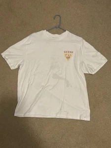 Guess Originals International TShirt Mens Fits Like Large White Graphic Tee - Picture 1 of 9