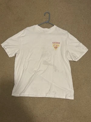 Guess Originals International TShirt Mens Fits Like Large White Graphic Tee - Image 1 of 4
