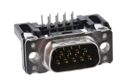 1 x Harting 9 Way Right Angle Through Hole PCB D-sub Connector Plug, 2.74mm Pitc - Image 1 of 2