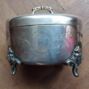 Jakubowski&Jarra-Krakau-Polen Zuckerdose aus Messing versilbert um 1900 - Picture 1 of 11