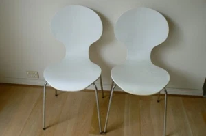 TWO (2) Freedom Furniture Jupiter Dining Chairs Indoor/Outdoor White Seat - MELB - Picture 1 of 6