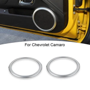 Inner Door Audio Speaker Horn Trim Cover Ring For 12-15 Chevrolet Camaro Silver - Picture 1 of 11