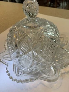 Antique Pennsylvania Butter Dish Early American Pressed US Glass  Balder - Picture 1 of 9