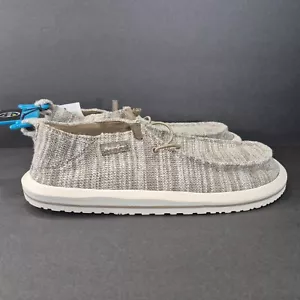 NEW Maui And Sons Mens Canvas Slip On Shoes 11 Khaki Beach Round Toe Loafers - Picture 1 of 8