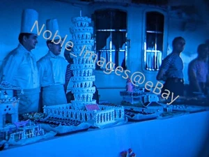 1959 Ship Staff Buffet MS Italia Cruise Ship Caribbean Kodachrome 35mm Slide - Picture 1 of 3