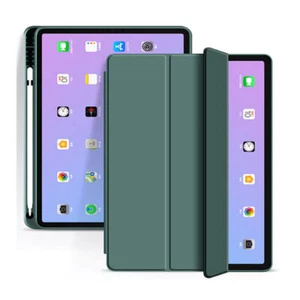 Case for iPad 10.2 7th 8th 9th 10th Gen Pro 11 Air 4 5 Stand Cover Pencil Holder - Picture 1 of 37