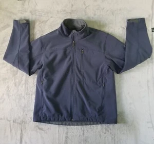 T Tech By TUMI Softshell Jacket Mens Navy Blue Size Large Fleece Pockets - Picture 1 of 14