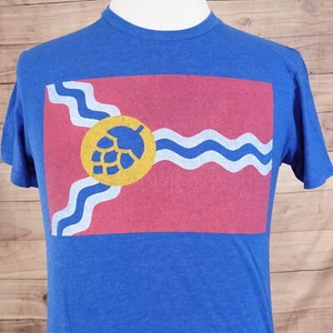 T-SHIRT CRAFT BIER KELLER ST LOUIS MO FLAGGE HOPS BLAU GRÖSSE S S S S S S S S SMALL - Bild 1 von 6